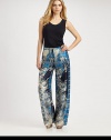 Making a stunning first impression is as simple as donning these luxurious, silk pants featuring an exotic, eye-catching print. Drawstring waistbandWaist dartsInseam, about 35SilkDry cleanImported Model shown is 5'10½ (179cm) wearing US size Small. OUR FIT MODEL RECOMMENDS ordering true size. 
