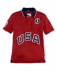 This sporty tee celebrates Team USA's participation in the 2012 Olympics sporty tee with USA Olympic Team on soft, breathable cotton.