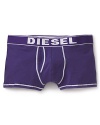A stylish basic from Diesel, the stretch trunk with wide logo waistband.