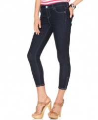 Kut from the Kloth's skinny jeans have retro appeal thanks to a curve-hugging fit and cropped leg with chic zipper detail.