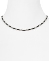 Bring luxe, dazzling shine to your look with this laser cut necklace in black rhodium and platinum plated sterling silver from Officina Bernardi.