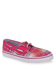 Sperry Girls' Top-Sider Bahama Plaid Boat Shoes - Sizes 13, 1-5 Child