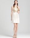 A front and back sequin panel adds serious sparkle to this revel-ready Max & Cleo dress.