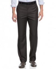 Elevate your workweek look with these pinstripe dress pants from INC International Concepts.