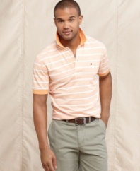 Dressed up or town, this polo shirt from Tommy Hilfiger is and indispensable part of your summer style.