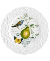 Ripe for the table, the Antique Countryside Pear salad plate exudes charm with embossed vines and colorful nature scenes in traditional white stoneware. Complements Italian Countryside and Antique White dinnerware, also by Mikasa.