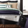 Crisp, bright shirting stripes infuse this University cotton percale sham with colorful collegiate appeal.