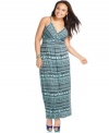 Soprano unites trend-right tribal print with the classic maxi silhouette! The result: a plus size dress that proves a girl can never have too many cute and summery frocks!