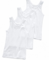She can never have enough white tank tops. This Greendog tank three-pack is the ultimate Summer must-have.