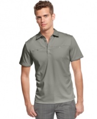 Change up your polo style with this shirt from Calvin Klein.