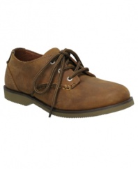 These rugged outdoorsy Harpin shoes from Sperry are the perfect accent to his classic weekend wardrobe.