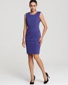 The essential sheath silhouette gets a cool-girl update with edgy exposed zipper pockets on this Calvin Klein dress.