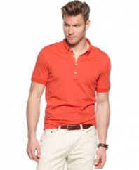 This polo shirt from Kenneth Cole New York is a salute to the simplicity of timeless style.