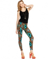 In an allover ikat print, these Bar III leggings add a bold boho flair to any outfit!