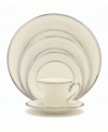 For nearly 150 years, Lenox has been renowned throughout the world as a premier designer and manufacturer of fine china. The Solitaire place settings pattern expresses timeless refinement in the simplicity of translucent ivory bone china banded in polished platinum. Qualifies for Rebate