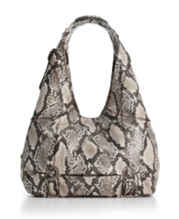 It's easy to become obsessed with this fabulous snakeskin print hobo from Jessica Simpson. With an easy-going silhouette and roomy interior, this fierce look will become an instant fave in your handbag collection.