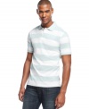 Keep it light. Stay approachable in this striped Izod polo in perfect warm-weather colors.