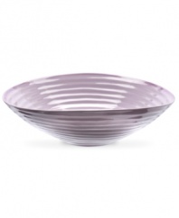 Celebrated chef and writer Sophie Conran introduces dinnerware designed for every step of the meal, from oven to table. A ribbed texture gives this mulberry Portmeirion salad bowl the charm of traditional hand-thrown pottery.