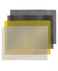 Feels good, looks good. Crafted in signature Chilewich style, the Grid placemat features an open, woven texture in durable vinyl-coated polyester. Go with versatile neutrals or bold chartreuse.