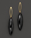 Faceted onyx drops are accented with gleaming 14K yellow gold.