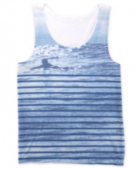 Surf's up. Style your summer with this beach-inspired tank from Bar III.