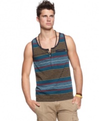 Single file stye. This striped tank from Bar III is perfect for your summer lineup.