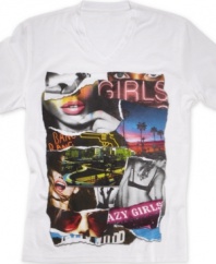 Picture this: a cool graphic t-shirt from Bar III that is the perfect complement to any shorts or jeans combo.