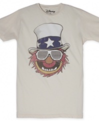 Give a fun, stylish salute to the U.S.A. with this patriotic graphic t-shirt from Hybrid.