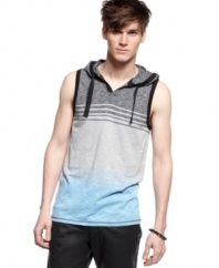 Worlds collide for cool casual style. This hooded tank from Bar III is the best of both wardrobe faves.