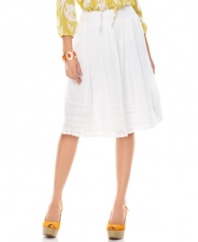 Lighten up your look this summer in Charter Club's cotton skirt, complete with dainty lace at the hem. It looks so fresh paired with a vibrant top and punchy shoes!