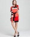 DKNYC Belted Color Block Dress