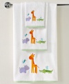 It's a zoo in here! A group of playful friends come together in this Zoo Friends bath towel, featuring friendly animals in fun and vibrant colors that your kids will adore.