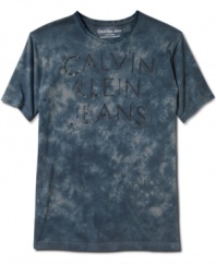 In a moody tie-dye, this Calvin Klein t-shirt instantly updates your basics.