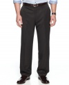 Lightweight and with a little extra room to move, these Haggar dress pants make a great choice for a guy on the go.