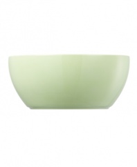 Present everything from risotto to fresh fruit with the bright, easygoing style of Rosenthal's Sunny Day serving bowl. Fresh green accents in dishwasher-safe porcelain help your favorite recipes shine.