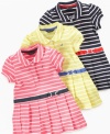 What a little lady. She'll have a touch of grown-up style in this sweetly striped dress from Nautica.