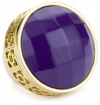 Trina Turk Gold And Purple Shanghai Ring, Size 6