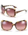 Exude A-lister allure in these oversized shades from Emporio Armani.