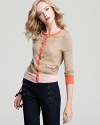 Trend-right color blocking makes a new-season entrance with this Juicy Couture cardigan.