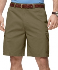 Give yourself a little extra room to move in these extended-waistband shorts from Geoffrey Beene.