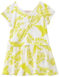 Little Ella Baby-girls Infant Pajaro Print Dress, Lemon, 6-12 Months