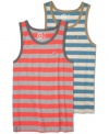 In a sporty stripe, this tank from LRG is ready to win in your warm-weather wardrobe.