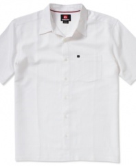 Clean and classic, this short-sleeved shirt from Quiksilver is a summer standout.