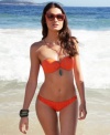 Channel the sexy beaches of Brasil with ANK's bandeau bikini. Grommets let a hint of skin peek out!