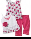 Nannette Baby-girls Infant Rose Capri Set, Pink, 24 Months