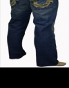 True Religion Brand Men's Straight Camouflage Denim Jeans