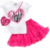 Baby Boutique Kids Set, Little Girls Shirt and Tutu Skirt with Purse, Pink, Size: 5