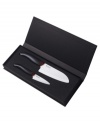 Give your cutlery collection a gourmet boost with this beautifully proportioned knife set from Kyocera. Incredibly light, yet perfectly balanced, it's equipped with a precision ceramic blade designed to retain its razor-sharp edge at least 10 times longer than other professional cutlery. Five-year warranty.