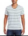 Calvin Klein Jeans Men's Reverb Short Sleeve Stripe V-Neck Tee