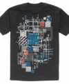 Numbers, shapes and colors add up to give this graphic tee from New World an explosive presence in any guy's wardrobe.
